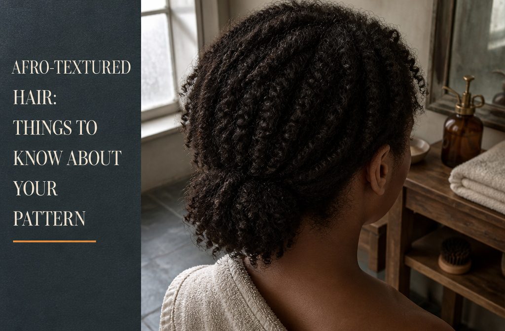 Dense afro-textured coils shown in a close-up hair portrait