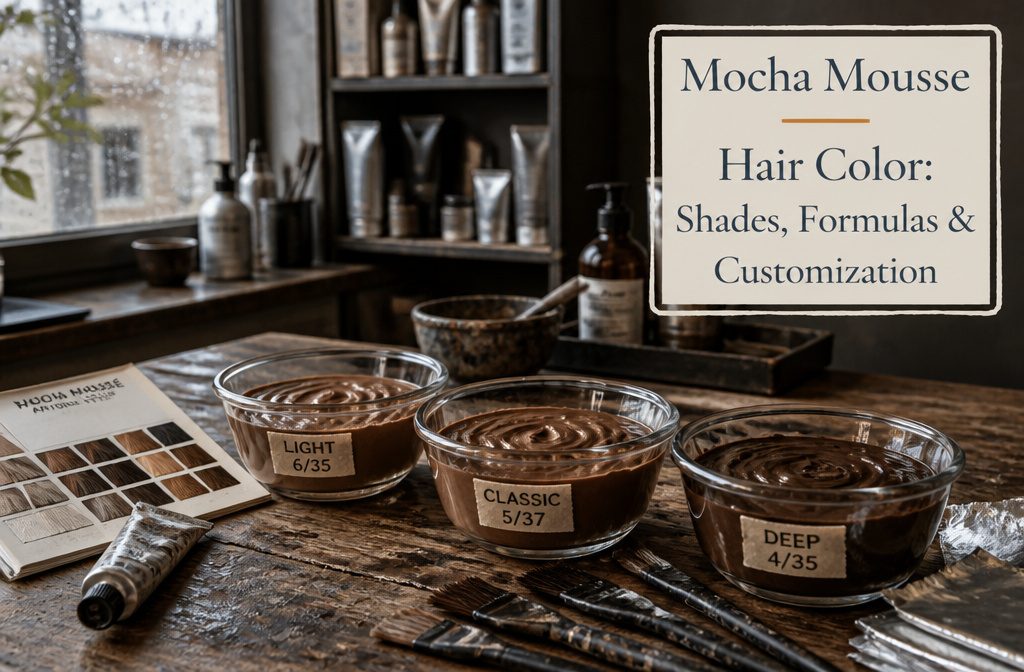 Mocha mousse brown hair with a soft chocolate-toned finish